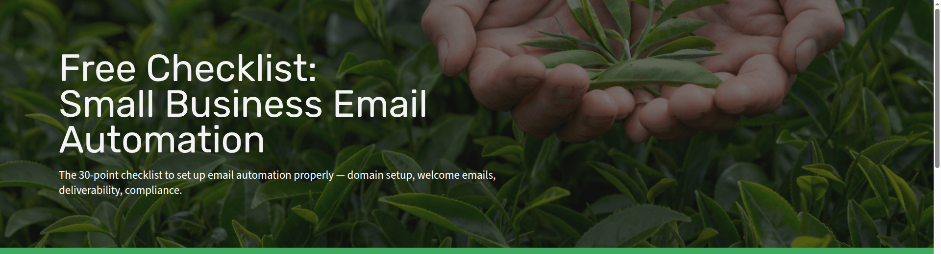The squeeze page hero with the opt-in form: headline, subheadline, and fields
